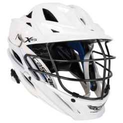 Cascade XRS Youth White Lacrosse Helmet Black Cage -Hockey Sale Store 847734649941