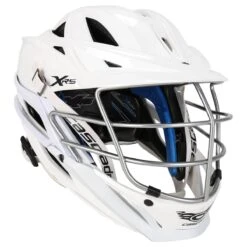 Cascade XRS Youth White Lacrosse Helmet Chrome Cage
