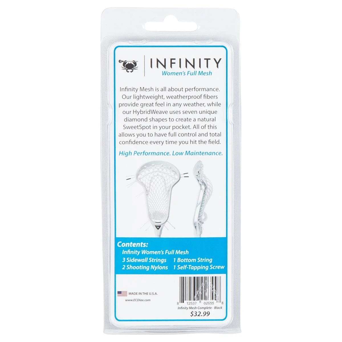 ECD Lacrosse Infinity Mesh Women's Stringing Kit 4 ECD Lacrosse Infinity Mesh Women's Stringing Kit - Image 2